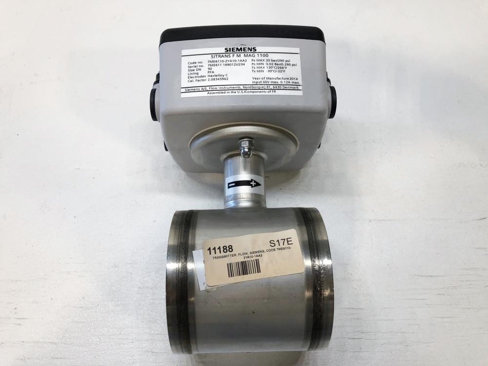 Siemens Sitrans F M MAG 1100 Electromagnetic Flow Sensor 7ME6110-2YA10-1AA2